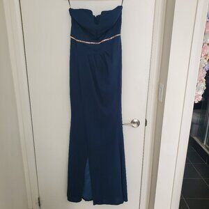 Fashion Nova Navy Strapless Dress